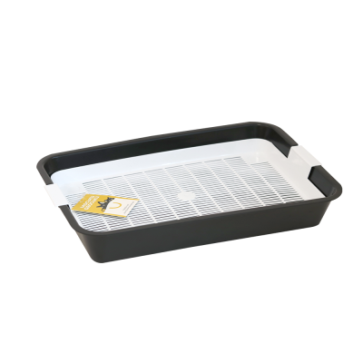 Туалет для кошек Моськи-Авоськи с сеткой, 40*26*6,5 см, черный