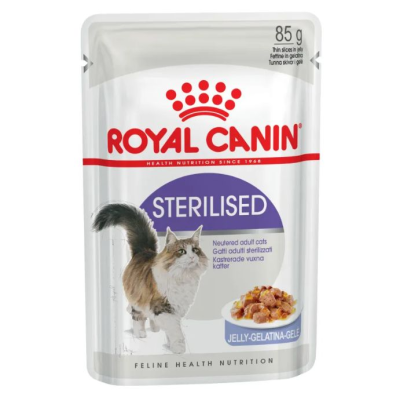 Royal Canin Sterilised Консервированный корм для стерилизованных кошек, кусочки в соусе, 28*85 г