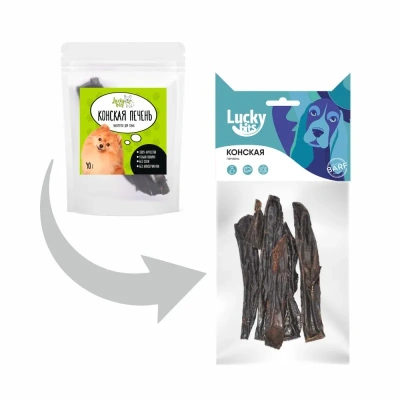 Лакомство Lucky bits для собак Конская печень, 40 г