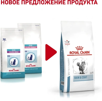 Сухой корм Royal Canin Skin & Coat для стерилизованных кошек с чувствительной кожей - 1,5 кг