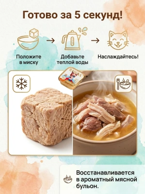 Полнорационный сухой субл. корм Ranova для кошек консервированный с курицей и уткой, 12 г 