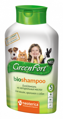 Грин Форт G208 БиоШампунь д/кошек, кроликов и собак от эктопаразитов 380мл
