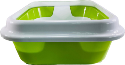 Зооэкспресс 11161 Туалет с сеткой и рамкой-бортиком "МЕГАКИС" (салатовый, 42 х 30 х 11)