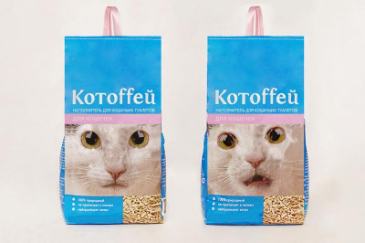 Котоффей Наполнитель д/кошечек древесный 18л