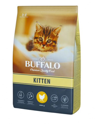 Mr.Buffalo Корм сухой KITTEN для котят курица 0,4кг