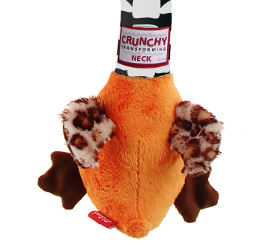 Игрушка для собак, утка с хрустящей шеей и пищалкой, арт.75464