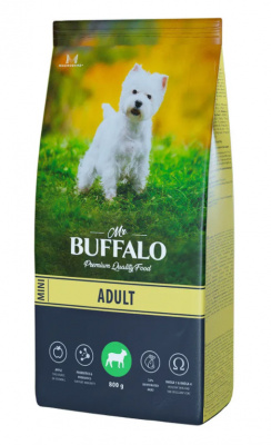 Mr.Buffalo Adult Mini Сухой корм для собак мелких пород с ягненком, 800 г