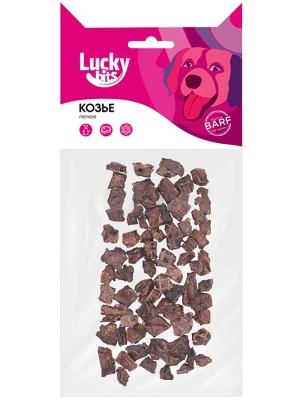 Лакомство для собак Lucky bits козье легкое, 40 г			