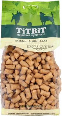 Лакомство для собак Титбит, Подушечки глазированные с начинкой из телятины, 100гр. Золотая коллекция