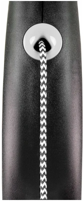 Рулетка Флекси (Flexi) Black Design XS 3м до 8кг (трос) черно-серебряная