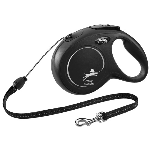 Поводок-рулетка Flexi New Classic cord M 8м 20 кг., черная