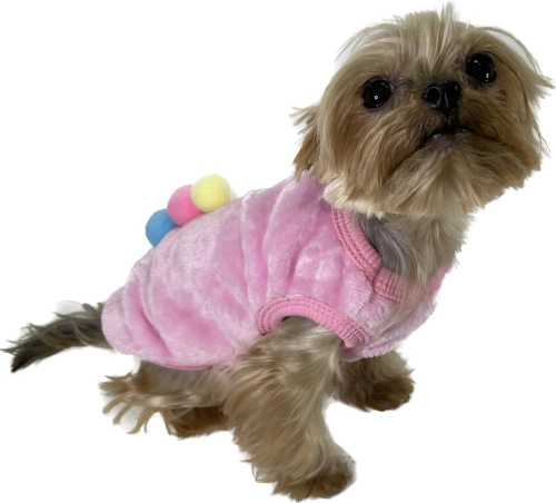 Свитер флисовый розовый с мороженным XL