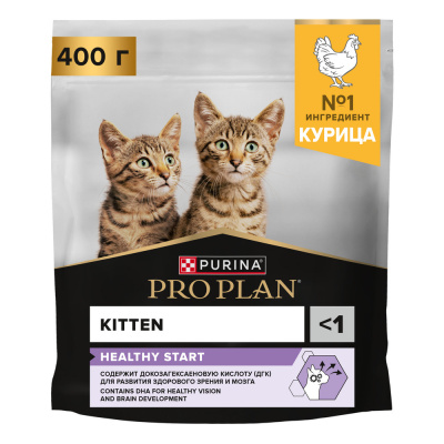 Purina PRO PLAN Original Kitten Сухой корм для котят, курица, 400 г