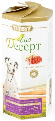 Титбит, Лакомство для собак, Печенье с печенью говяжьей 350 г.
