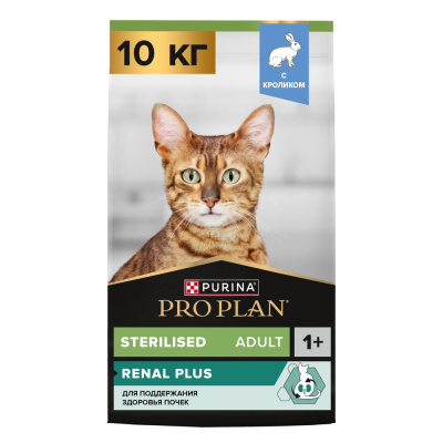 Purina Pro Plan Cat Sterilised Сухой корм для стерилизованных кошек, кролик, 10 кг