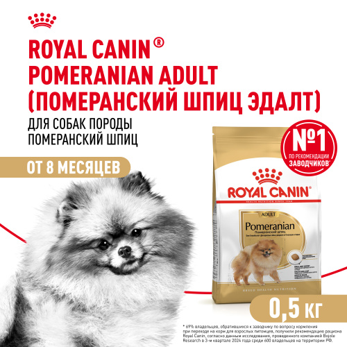 Royal Canin Pomeranian Adult Сухой корм для собак породы Померанский шпиц, 500 г