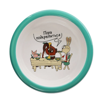 Миска для животных Triol Союзмультфильм "Пора подкрепиться!" керамич., двойная на подставке,2х0.25л