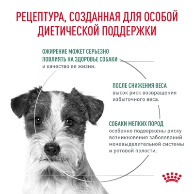 Сухой, ветеринарный корм Royal Canin Satiety Weight Management,для мелких собак снижение веса 0,5 кг