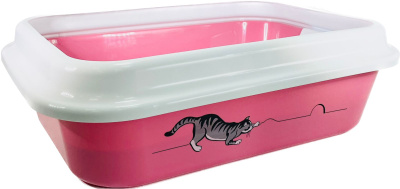 Зооэкспресс Туалет МЕГАКИС с сеткой и рамкой, с рисунком 46*34,5*14 см