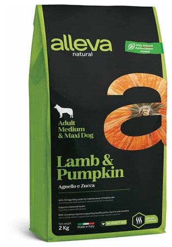 Корм для взрослых собак Аллева Натурал с ягненком и тыквой. Мини 2 кг