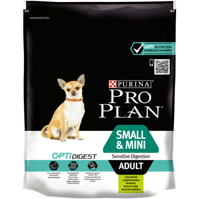 Purina Pro Plan Dog Optidigest Сухой корм для собак мелких пород с чувствительным пищеварением, ягнёнок и рис, 700 г
