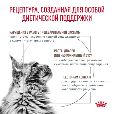 Сухой корм Royal Canin Gastro Moderate Calorie S/O для кошек при нарушении пищеварения - 2 кг