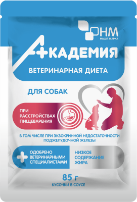 Влажный корм АКАДЕМИЯ для собак при расстройствах пищеварения  26*85 г