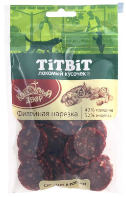 Лакомство Титбит для собак Нарезка Филейная Колбасный двор 80 г