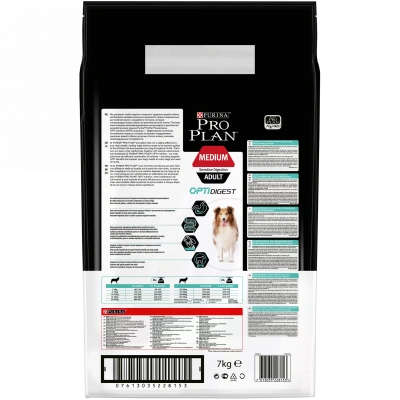 PRO PLAN OPTIDIGEST Grain Free Сухой корм для взрослых собак средних пород с чувствительным пищеварением, с ягненком 7 кг