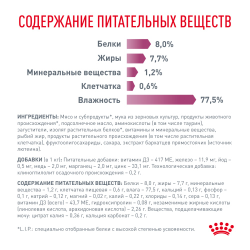 Влажный ветеринарный корм Royal Canin Renal для поддержания функций почек с курицей в соусе 85г