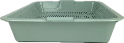 111103 Туалет КИТТИ для кошки с сеткой малый 32,5*23,5*5 см светло-зеленый