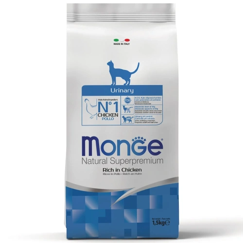 Сухой корм для кошек Monge Cat Daily Line Urinary,  профилактика МКБ, с курицей 1,5 кг 