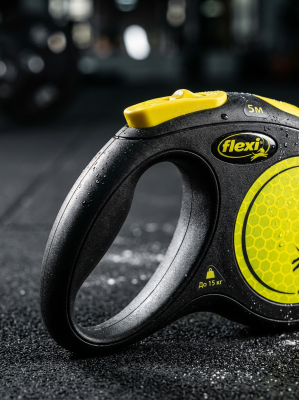 Поводок-рулетка Flexi Fun сord XS 3 м, 8кг, неоновая