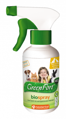 Грин Форт G207 БиоСпрей д/кошек, кроликов и собак от эктопаразитов 200мл