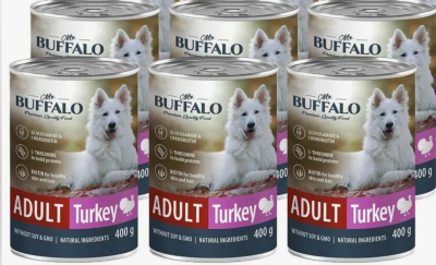 Влажный корм Mr.Buffalo взрослых для собак Индейка 6*400г