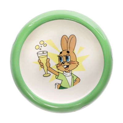 Миска для мелких животных Triol СОЮЗМУЛЬТФИЛЬМ "Заяц", керамическая,  0.25л