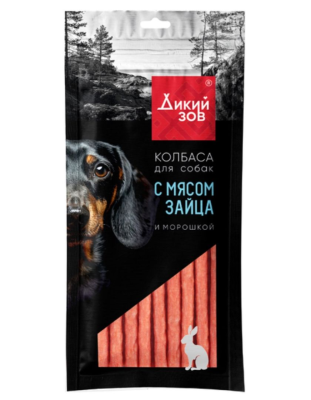 Лакомство Дикий зов для собак с мясом зайца и морошкой, 85г