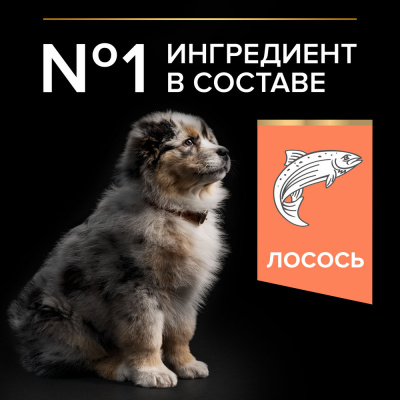 Purina Pro Plan Puppy Medium Sensitive Skin Сухой корм для щенков средних пород, для чувствительной кожи, лосось с рисом 3 кг