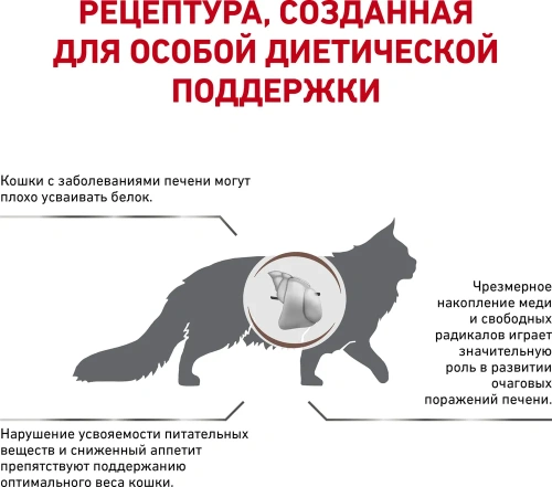 Сухой корм для кошек Royal Canin Hepatic Feline при болезнях печени - 2 кг