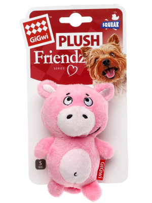 Игрушка мягкая для собак GiGwi PLUSH FRIENDZ "Поросёнок с пищалкой", 110мм
