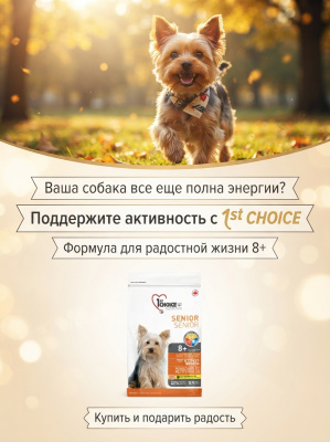 Сухой корм для собак миниатюрных и мелких пород, курица, 1кг, 1st CHOICE 