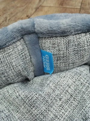 Лежанка ЛОФТ круглая, размер M (47*10)  серая, Rich Breed