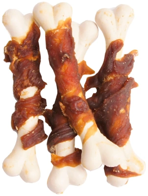 Лакомство для собак Мнямс кальцинированные косточки с утиным мясом 100 гр