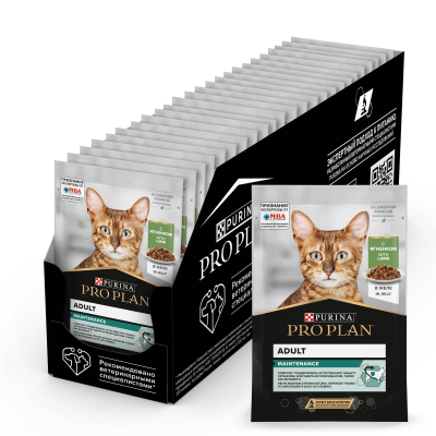 Влажный корм Purina Pro Plan Adult для взрослых кошек, ягненок в желе 26х85г