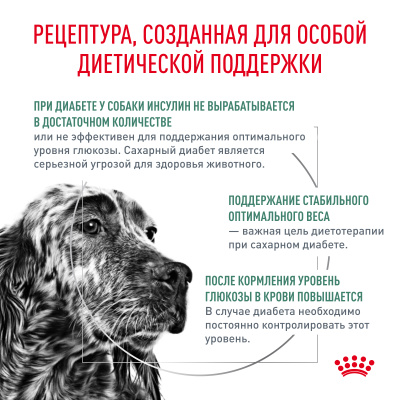Сухой корм Royal Canin Diabetic для собак страдающих сахарным диабетом 1,5 кг