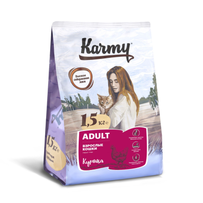 Сухой корм Карми для кошек Курица 1,5кг