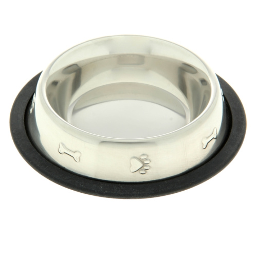 Миска металлическая на резинке рельефная 240мл