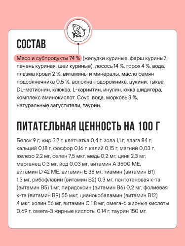 Влажный корм BOWL WOW для стерилизованных кошек с телятиной и овощами, кусочки в соусе 12х85 г 