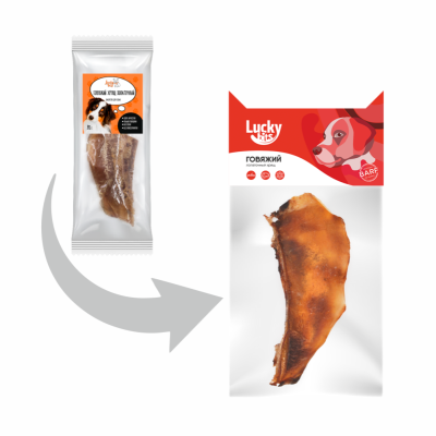 Лакомство для собак Lucky bits хрящ лопаточный говяжий целый, 42 г