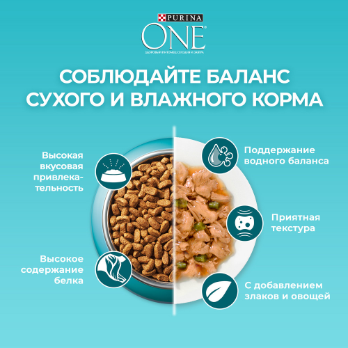 Сухой корм Purina ONE для стерилизованных кошек и котов, с высоким содержанием говядины, 750 г